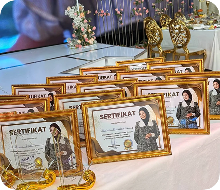 Bitiruvchilarga topshirilgan sertifikatlar